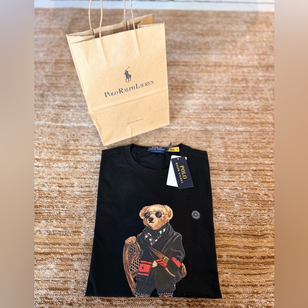 Polo Ralph Lauren Polo Bear Men's Classic-Fit‎ T-Shirt Black, Size M